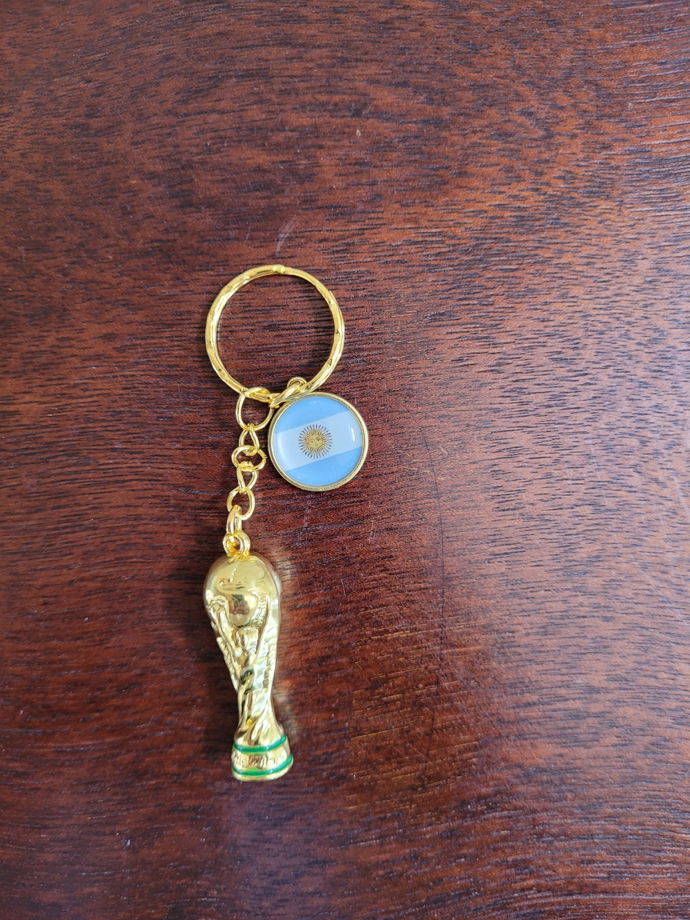 Brand New 2026 Fifa World Cup Trophy Keychain ARGENTINA Flag